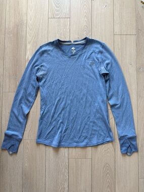 Rabbit Wool Blend EZ Tee Long-sleeve Running Performance Blue Women’s Size M